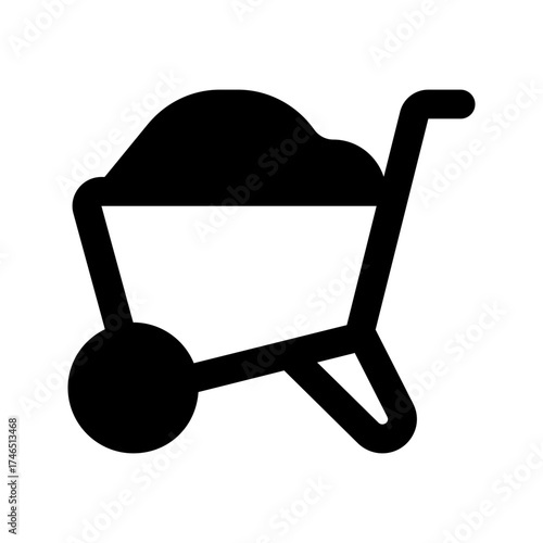 wheelbarrow line icon