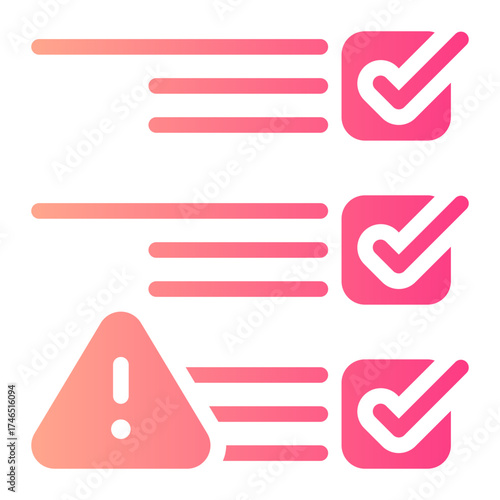 risk assessment gradient icon