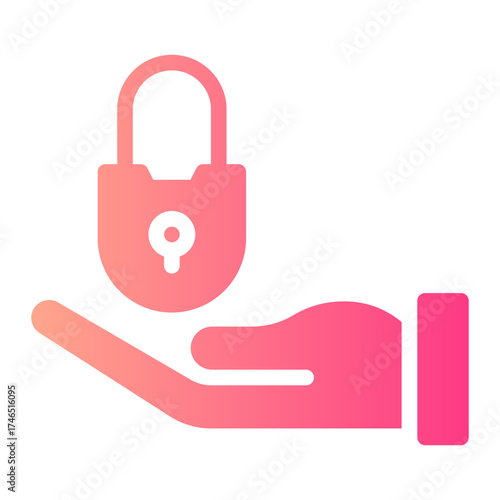 padlock gradient icon
