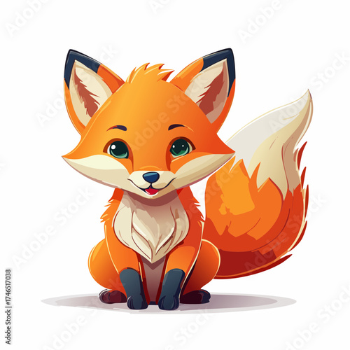 Lustiger Fuchs im Cartoon-Stil