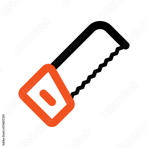 hacksaw outline color icon