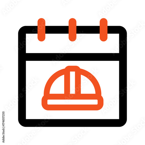 labor day outline color icon