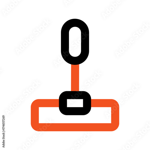 mop outline color icon