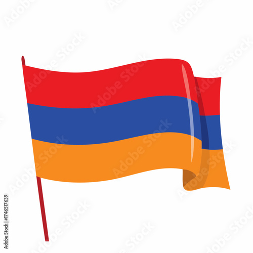 Armenian flag illustration symbol of identity isolated on white background