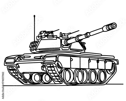 vector illustration of a tank