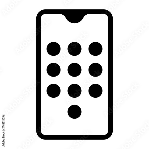 lock pattern glyph icon