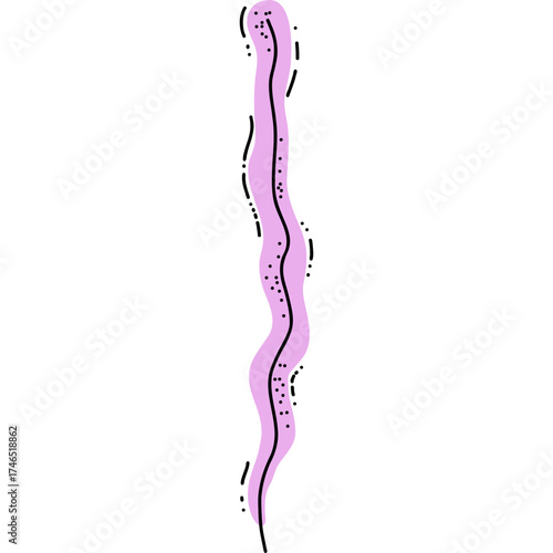 A Wavy Pink Line Illustrati...