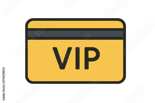 VIP membership card with yellow background and black text VIP card
