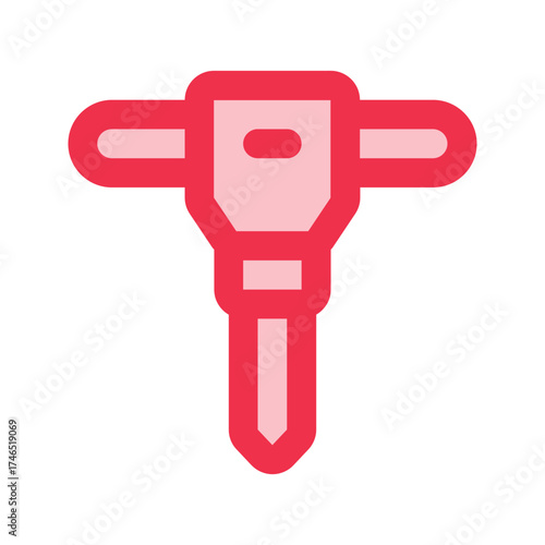 jackhammer outline fill icon