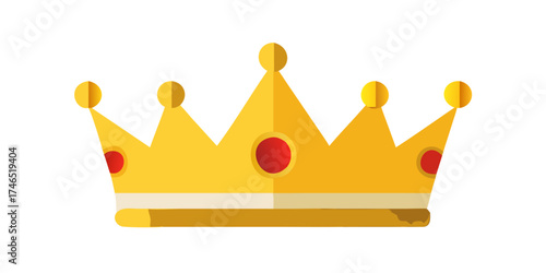 Gold crown isolated on white background.
