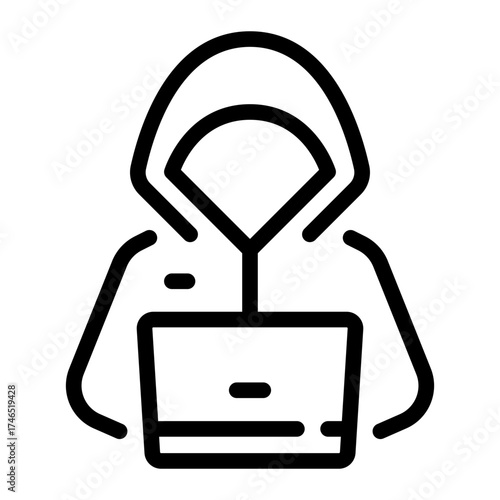 hackers line icon
