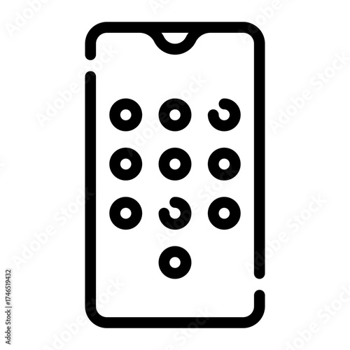 lock pattern line icon