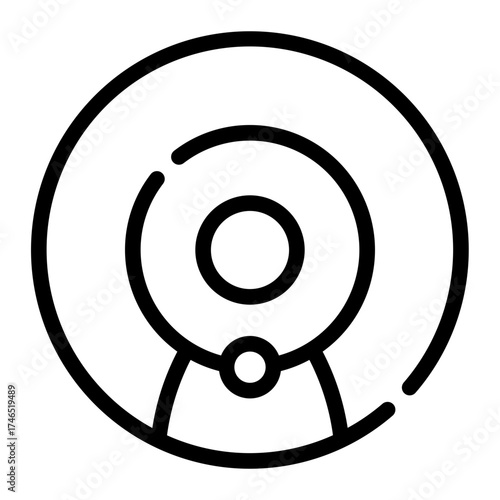 video surveillance line icon
