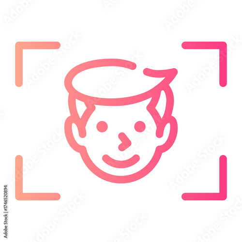 face scanner gradient icon