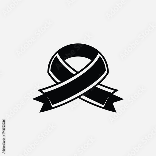 vertical ribbon vector logo icon template 