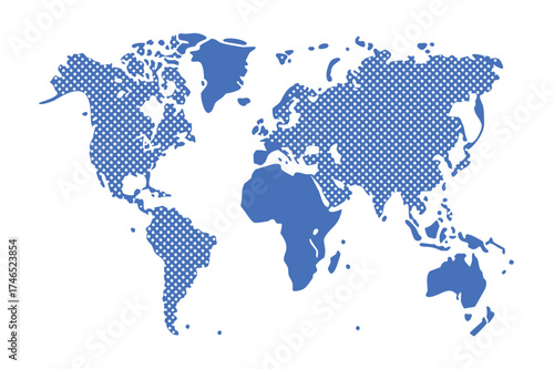 Minimalist World Map Line Art Illustration
