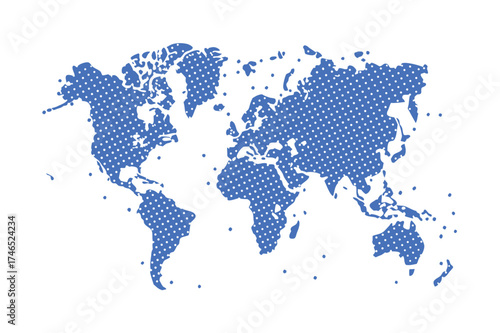 Minimalist World Map Line Art Illustration
