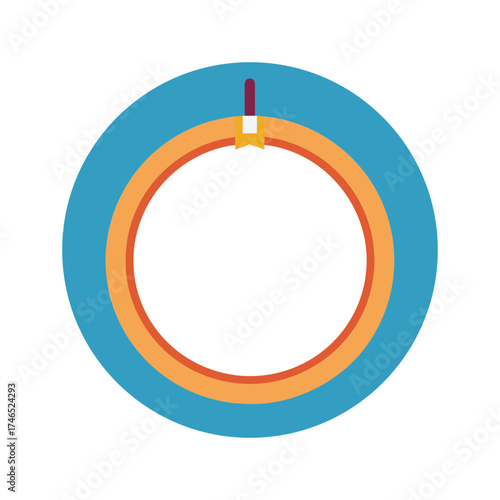 Embroidery hoop icon vector graphic craft sewing needlework tool scalable illustration