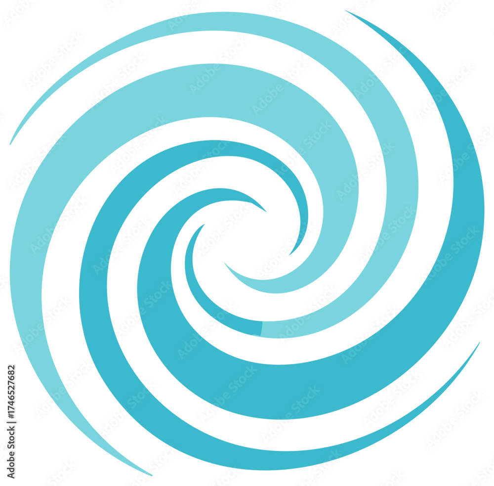 Naklejka premium Abstract swirling pattern in shades of blue, modern graphic design element