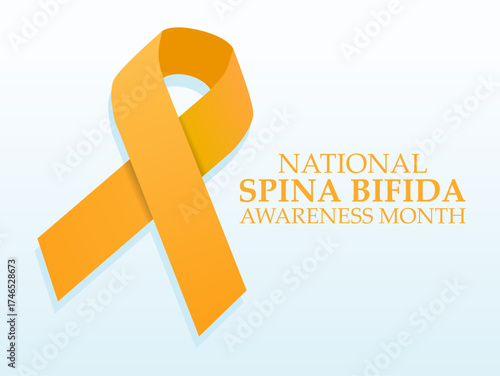 Vector graphic of National Spina Bifida Awareness Month for National Spina Bifida Awareness Month celebration.