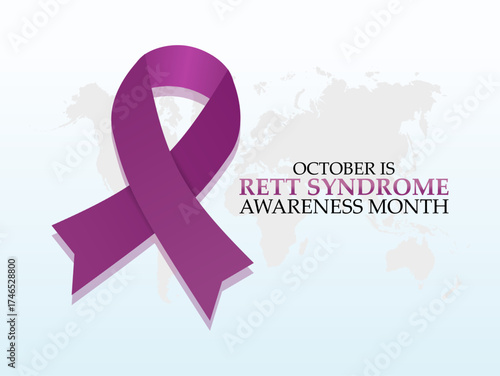 Vector graphic of Rett Syndrome Awareness Month for Rett Syndrome Awareness Month celebration.