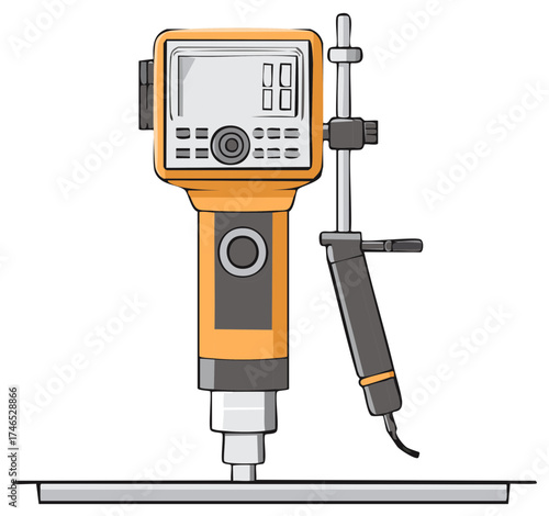 Portable Hardness Tester Illustration Metal Testing Device Measurement Tool
