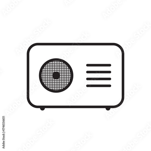 heat pump icon or air conditioner vector symbol. climate device