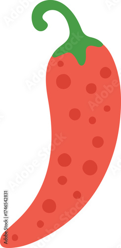Vector art of red chili peppers