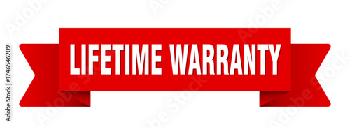 lifetime warranty ribbon isolated on transparent background. lifetime warranty ribbon
