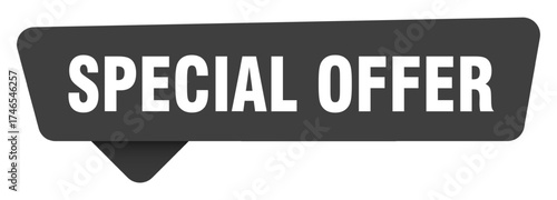 special offer black sign isolated on transpatent background. special offer sticker