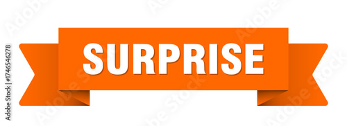 surprise ribbon isolated on transparent background. surprise ribbon