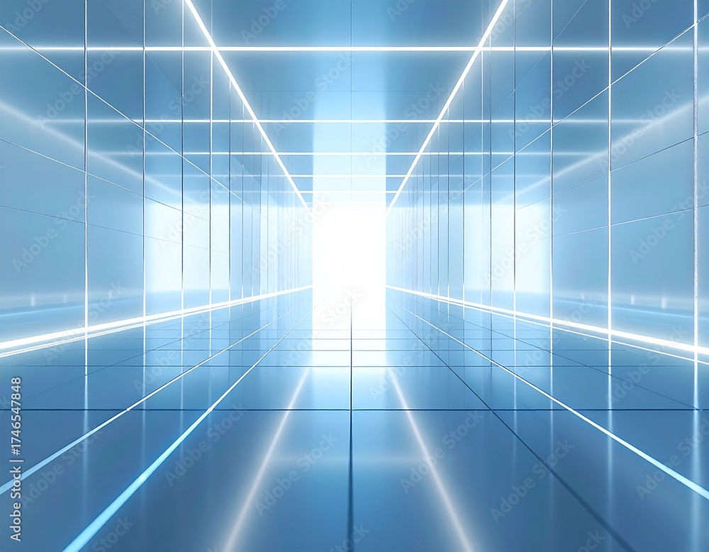 Fototapeta premium Modern Office Business Background with Copy Space and Geometric Light Design