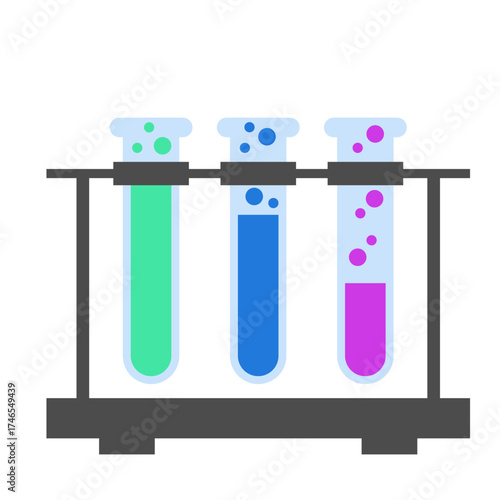 Science Test Tubes Rack Illustration