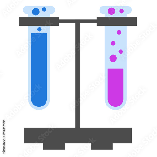 Science Test Tubes Rack Illustration