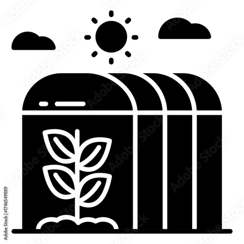 Editable design icon of horticulture plants 
