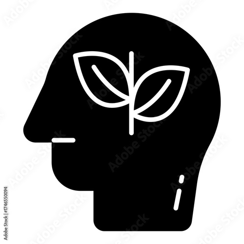 Trendy design icon of ecological mind