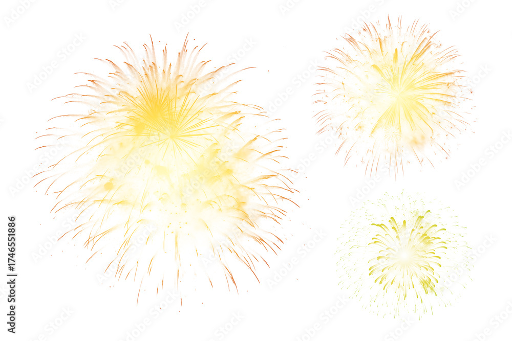 Obraz premium Golden Willow Firework PNG, Cascading Gold Firework on Transparent Background. Elegant isolated firework for luxury events, New Year's celebrations, and festive designs, golden firework.