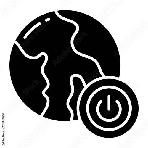 An icon design of global shutdown 