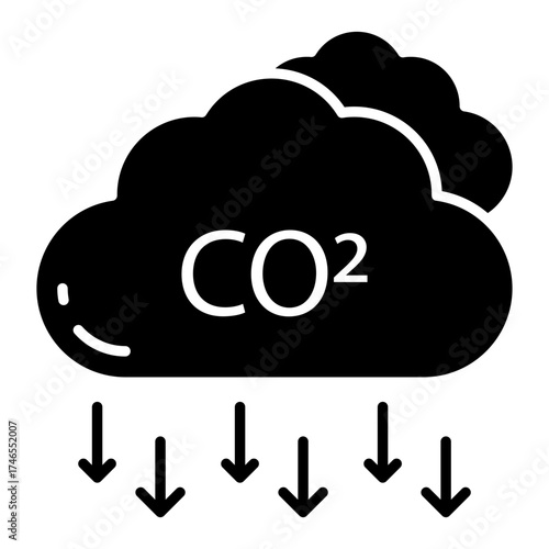 Unique design icon of acidic rain