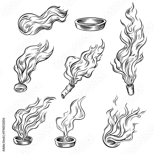 A vape symbol, depicted as a round, abstract, and realistic representation of smoke and steam, is surrounded by a circular border, with a flowing fog effect, reminiscent of the rings of smoke that
