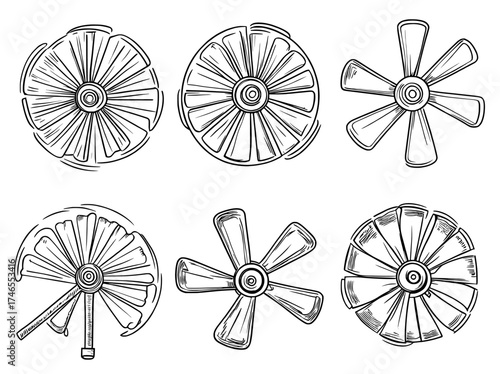 A set of isolated modern symbols including camera lens diaphragm, photo lenses aperture, cameras shutter silhouette icon, shutter apertures pictogram, as well as lomography film lens and snap optics