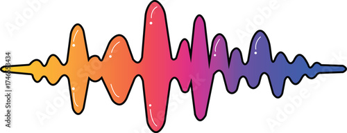 Colorful Soundwave Design Audio Spectrum Equalizer Graphic Music Visualization Art Gradient Podcast Waveform Abstract