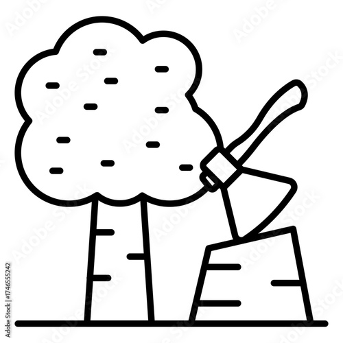 Perfect design icon of wood cutting