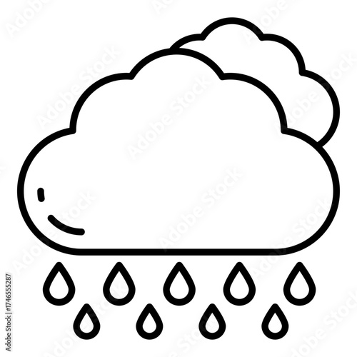 Rainfall icon in perfect design