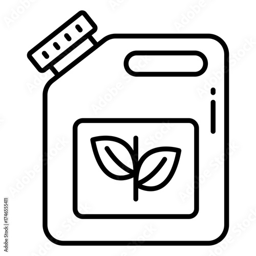 Modern design icon of eco diesel can