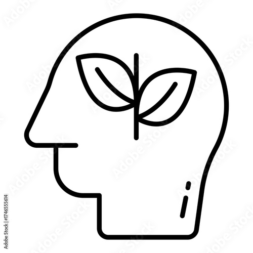 Trendy design icon of ecological mind