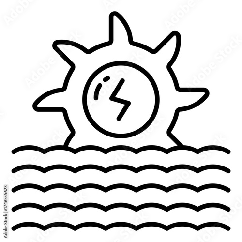 Modern design icon of hydro power