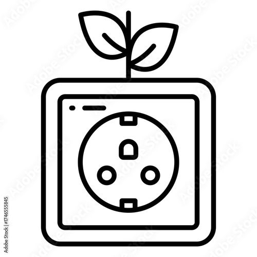 Modern design icon of eco receptacle 