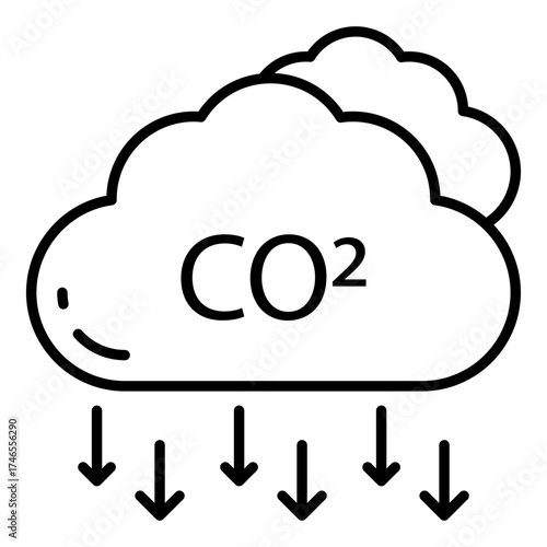 Unique design icon of acidic rain