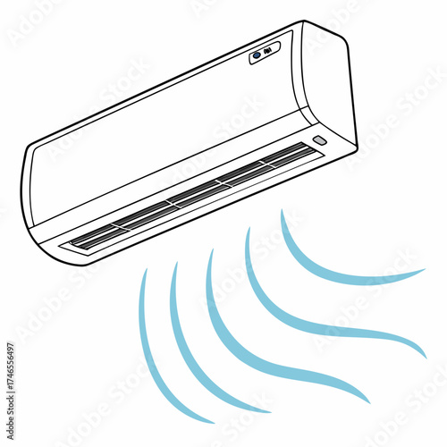 Air conditioner blowing cool air